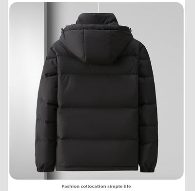 Chaqueta Impermeable con Plumón para Hombre - Corte Holgado con Capucha - Image 4