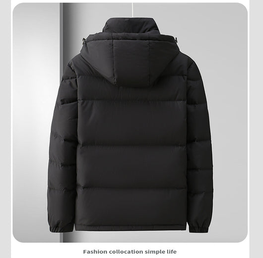 Chaqueta Impermeable con Plumón para Hombre - Corte Holgado con Capucha - Image 4