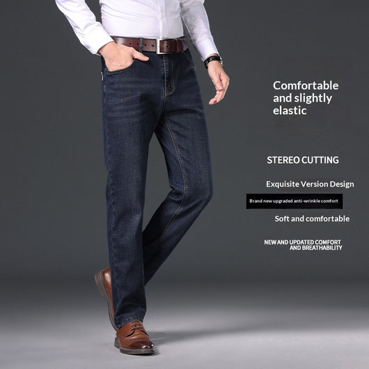Jeans Slim Fit Premium para Hombre - Corte Recto y Tela Gruesa - Image 3