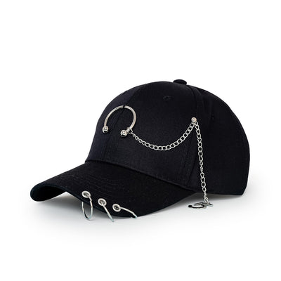 Gorra de Béisbol Ala Ancha con Cadena Decorativa - Image 13