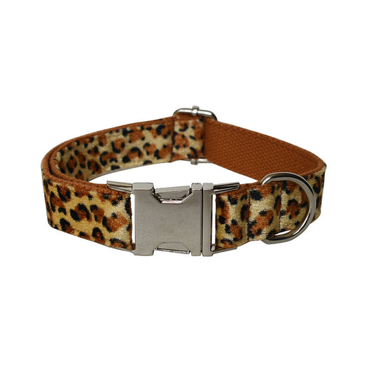 Collar para Perro con Estampado de Leopardo y Fondo Profundo en Aleación de Zinc - Image 8