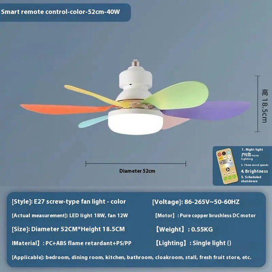 Ventilador de Techo con Luz LED Silencioso para Dormitorio y Sala - Image 10