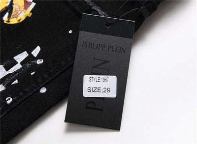 Pantalones Denim Slim Fit con Diseño de Personalidad para Discoteca - Image 12