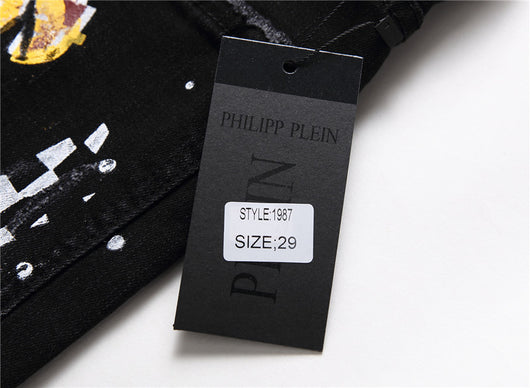 Pantalones Denim Slim Fit con Diseño de Personalidad para Discoteca - Image 12