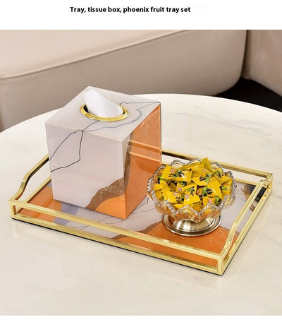 Mesita de Centro Rectangular con Almacenamiento y Bandeja Decorativa - Image 13