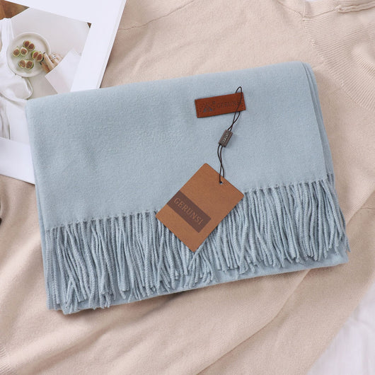 Bufanda de Imitación Cachemira en Colores Sólidos para Mujer - Image 66