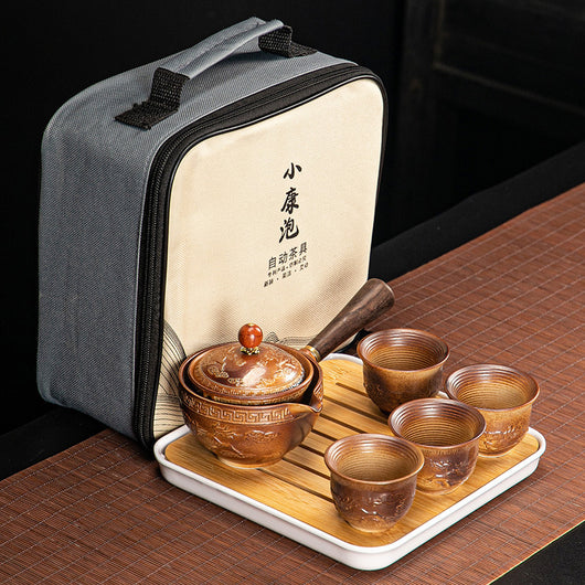 Juego de Té Xiaoyao con Tetera Giratoria 360° - Image 13