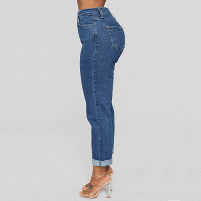 Pantalones Jeans Cintura Alta Rectos Sueltos para Mujer - Image 7