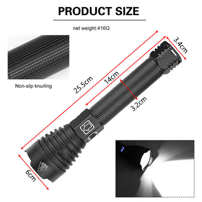 Linterna LED XHP90 con Carga USB - Iluminación Potente y Recargable - Image 12