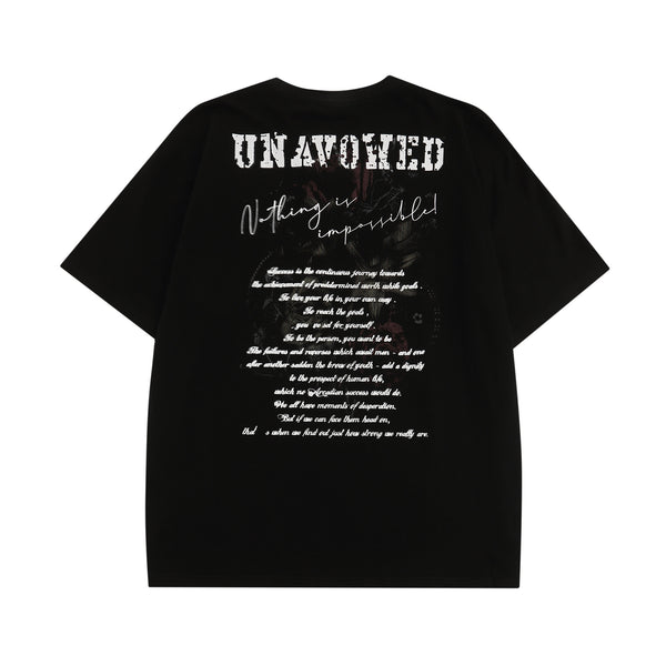 Camiseta Manga Corta con Letras Inglesas para Hombre