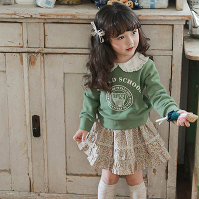 Suéter Infantil con Cuello Desmontable Estilo Dulce