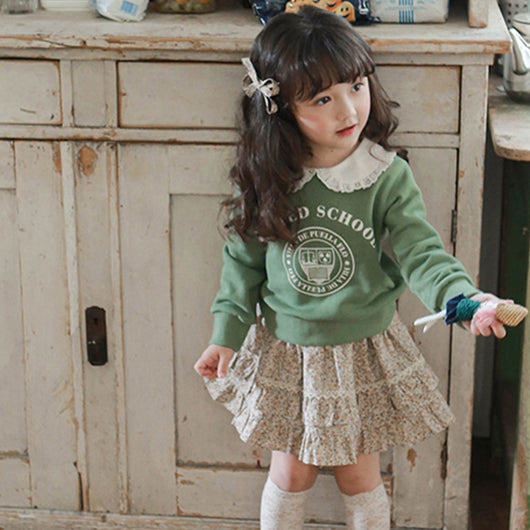 Suéter Infantil con Cuello Desmontable Estilo Dulce