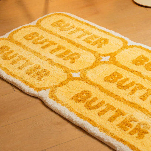 Alfombra Moderna de Felpa para Dormitorio con Letras en Relieve - Image 4