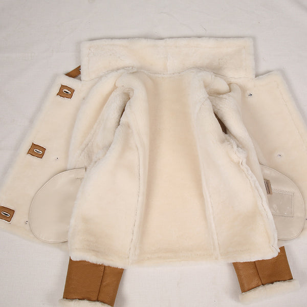 Chaqueta Elegante de Cuello Alto con Detalles de Pelaje para Mujer