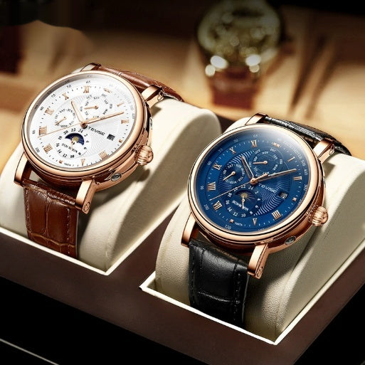 Reloj Mecánico Hombre Esfera Grande Diseño Minimalista