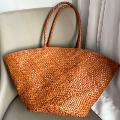 Bolso Tejido a Mano en Cuero Genuino Primera Capa - Image 7