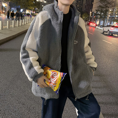 Chamarra de Lana Peluche Suelta para Parejas Estilo Hong Kong Street Fashion - Image 15