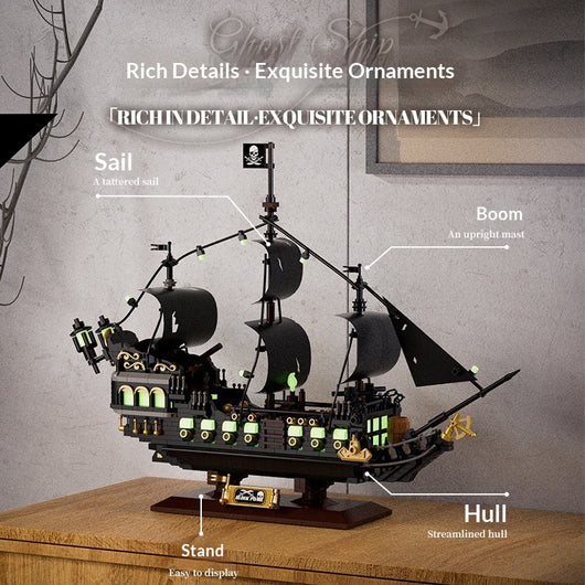 Barco Pirata Fantasma - Set de Construcción Educativo para Niños - Image 3