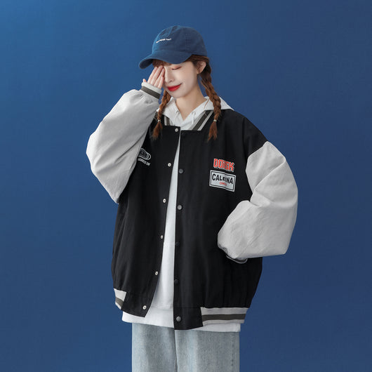 Chaqueta Oversized de Calle con Costuras Mixtas - Image 3