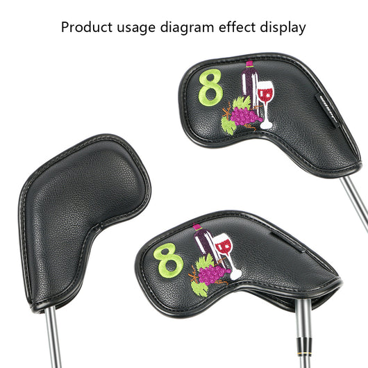 Funda Protectora Premium para Hierros de Golf con Diseño Patrón Vino - Image 14