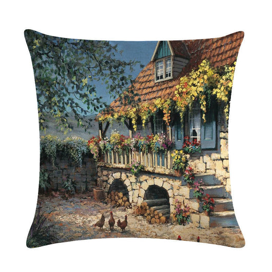 Funda de Almohada Lino Paisajes Rurales - Colección Pintura al Óleo - Image 22