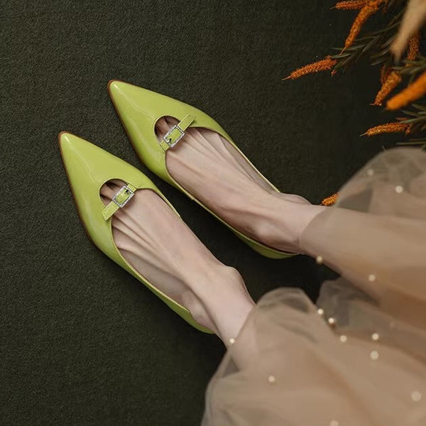Zapatos de Cuero Elegantes con Punta Fina para Mujer - Image 5