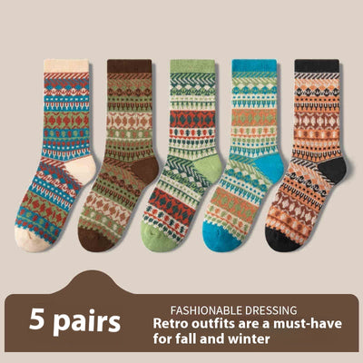 Calcetines Étnicos Retro Desodorizantes para Mujer - Image 18
