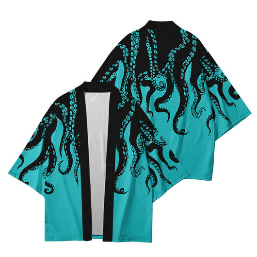 Camisa Suelta Hombre Estampado 3D Pulpo - Image 17