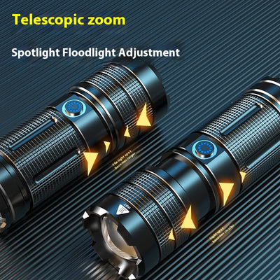 Linterna LED Recargable de Alto Rendimiento con Zoom y Control Remoto