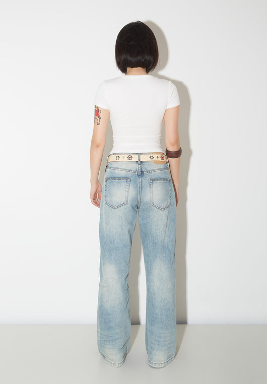 Pantalones Vaqueros de Pierna Ancha Cintura Alta para Mujer - Image 33