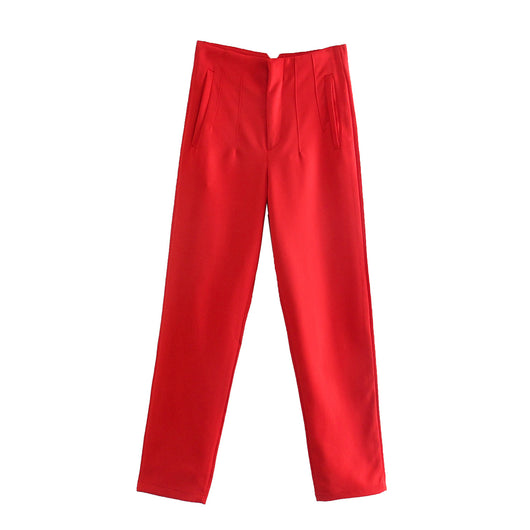 Pantalones de Trabajo Elegantes Cintura Alta para Mujer - Ajuste Slim Fitness - Image 10