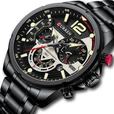 Reloj de Pulsera para Hombre Acero Inoxidable Multifunción Cuarzo - Image 9