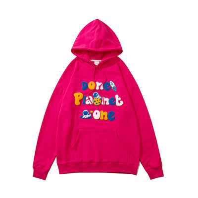 Sudadera Cuello Redondo con Letras Sueltas para Pareja - Image 3
