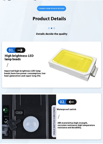 Lámpara Solar LED Exterior Ultra Brillante Resistente al Agua - Image 12