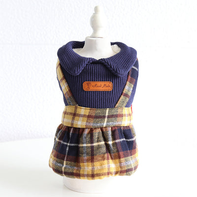Falda Escocesa con Cuello Tipo Uniforme para Gatos - Image 6