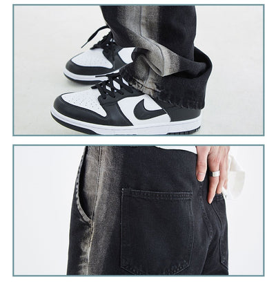 Jeans Retro Americano con Degradado Negro para Hombre - Image 7