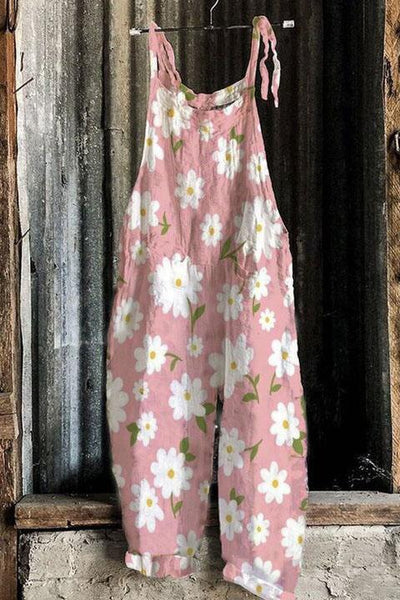 Jumpsuit Retro de Pierna Ancha con Estampado Dulce para Mujer - Image 27