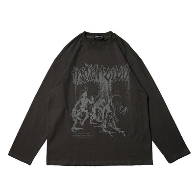Suéter Holgado de Algodón Estampado Dark Funeral para Hombre - Image 6
