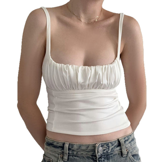 Top Corto sin Mangas con Tirantes - Diseño Liso y Versátil - Image 5