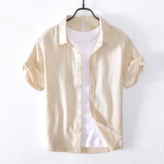 Camisa Casual de Algodón y Lino para Hombre - Image 11