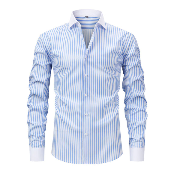 Camisa Ejecutiva de Manga Larga con Cuello Windsor, Stretch y Resistente a Arrugas