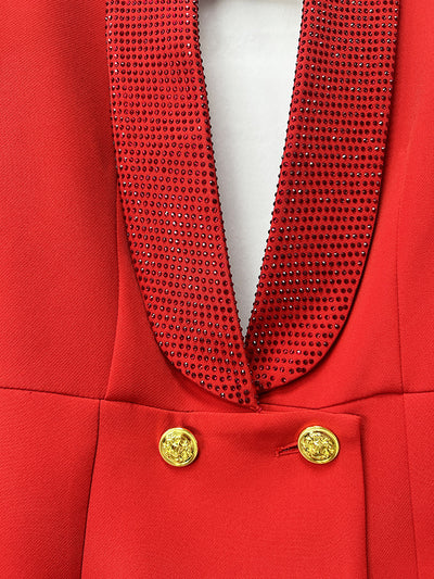 Blazer Elegante Verde Esmeralda con Escote Profundo y Bordado Artesanal - Image 14