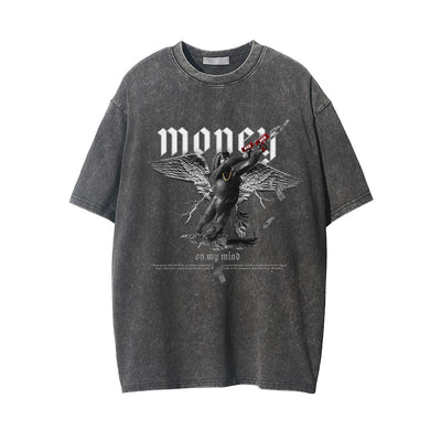 Camiseta Estampada Lavada y Desgastada para Hombre - Image 4