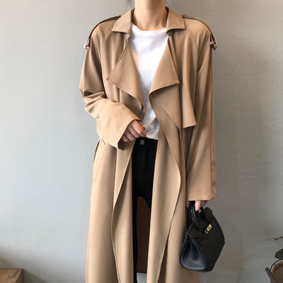 Abrigo Trinchera Largo para Mujer Estilo Británico Retro - Image 16