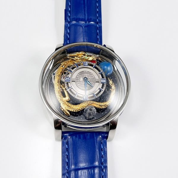 Reloj Celestial de Cuarzo Zafiro Redondo