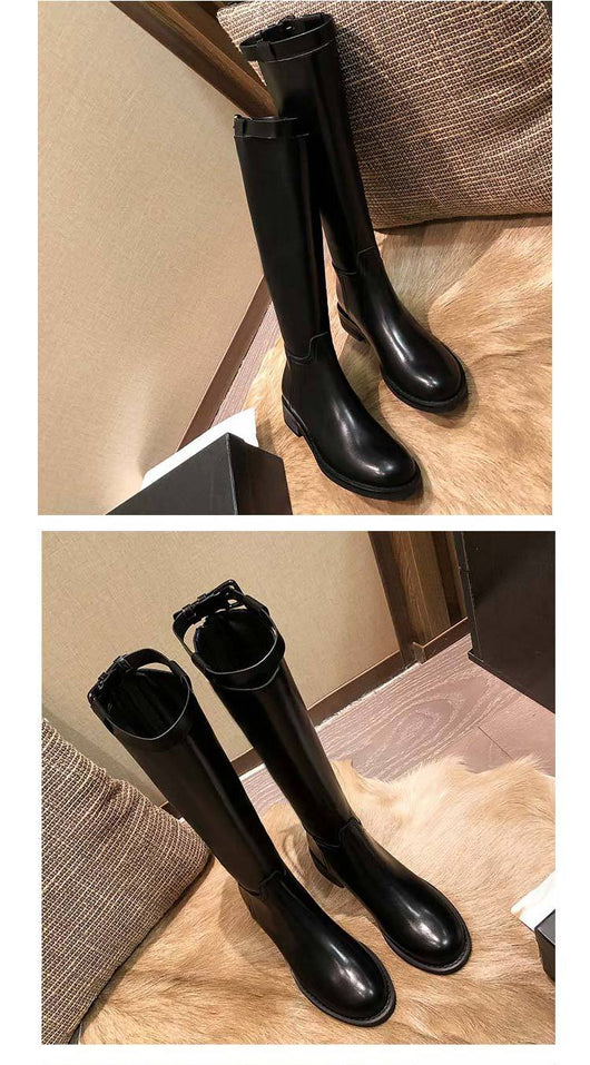 Botas Altas para Mujer con Suela Gruesa y Cierre Trasero - Image 3