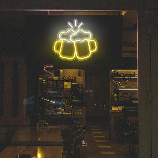 Letrero Neon LED Bar Beer Cheers - Luz Decorativa
