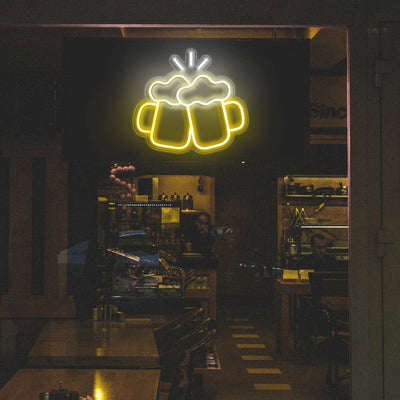 Letrero Neon LED Bar Beer Cheers - Luz Decorativa
