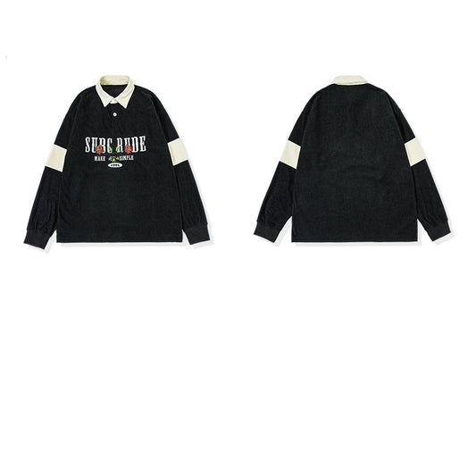 Polo Multicolor con Bordado de Rosa y Letras en Solapa - Image 2