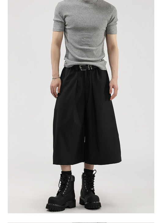 Pantalones Cortos de Vestir con Pliegues y Caída Ancha para Hombre - Image 18